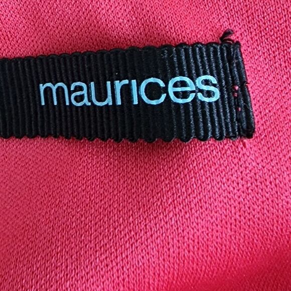 Maurices Sleeveless Sheath Ruffle Neckline Midi Dress Size 5/6 Coral - Picture 6 of 8